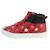 Basket Montante Cuir Enfant Clarks City Mouse - Rouge - Lacets - Confort exceptionnel ROUGE 1 - vertbaudet enfant 