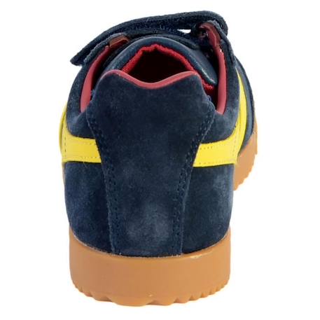 Basket Gola Enfant - GOLA - Harrier Velcro - Navy Red Sun - Cuir - Scratch - Confort exceptionnel BLEU 4 - vertbaudet enfant 