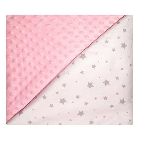 Couverture  coton et minky Stella ROSE 1 - vertbaudet enfant 