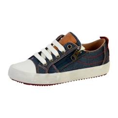 Chaussures-Chaussures garçon 23-38-Baskets, tennis-Basket Geox Enfant J Alonisso B.D - GEOX - Version basse - Rond - Double fermeture éclair - À lacets