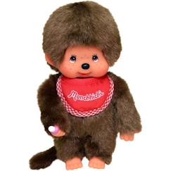 Jouet-Premier âge-Monchhichi Garçon Bavoir Rouge 20 cm