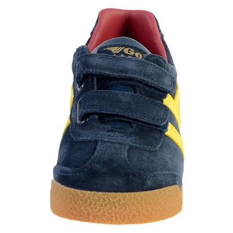 Basket Gola Enfant - GOLA - Harrier Velcro - Navy Red Sun - Cuir - Scratch - Confort exceptionnel BLEU 2 - vertbaudet enfant 