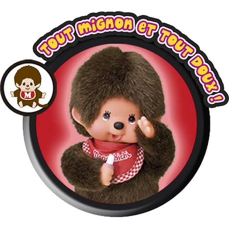 Monchhichi Garçon Bavoir Rouge 20 cm ROUGE 3 - vertbaudet enfant 