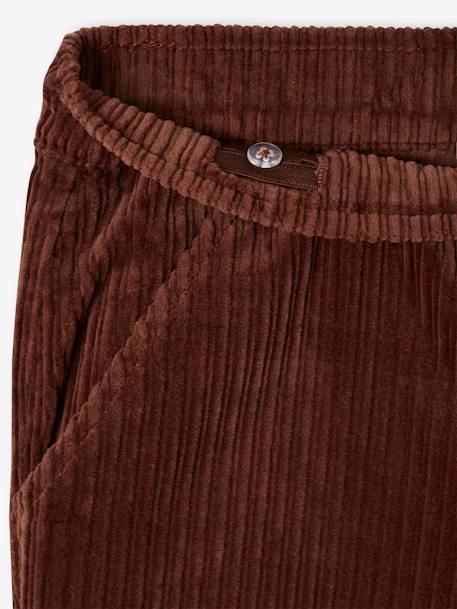 Pantalon en velours côtelé garçon facile à enfiler caramel+vert sapin 6 - vertbaudet enfant 