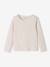 Lot de 3 T-shirts manches longues fantaisie fille BASICS rose nude 3 - vertbaudet enfant 