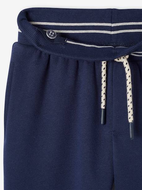 Pantalon jogging sport en molleton garçon. bleu grisé+gris chiné+marine 11 - vertbaudet enfant 