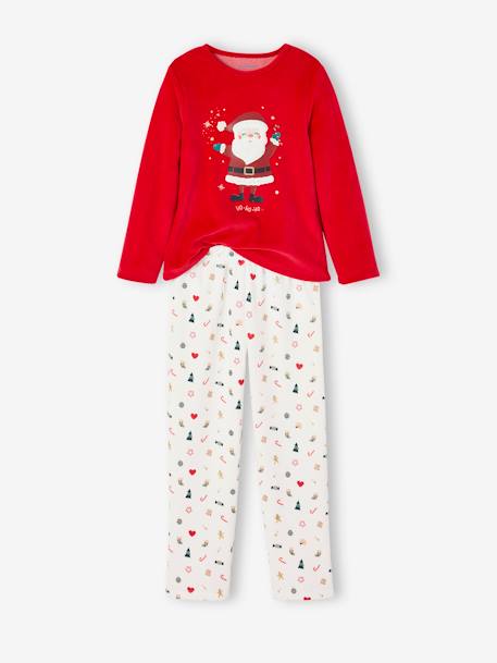 Pyjama velours noël fille rouge 1 - vertbaudet enfant 