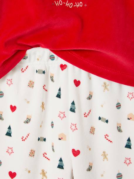 Pyjama velours noël fille rouge 6 - vertbaudet enfant 