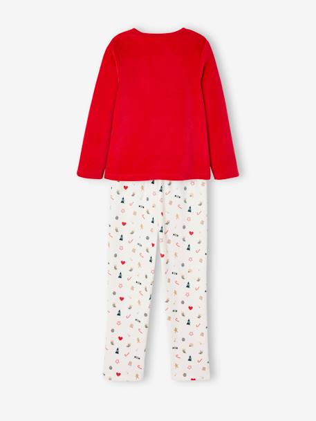 Pyjama velours noël fille rouge 4 - vertbaudet enfant 