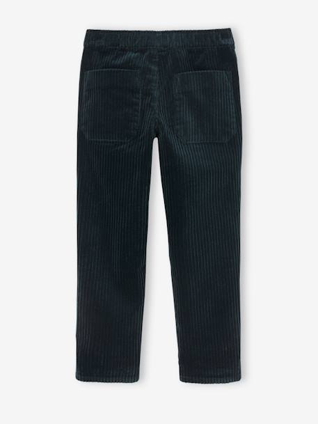 Pantalon en velours côtelé garçon facile à enfiler bleu ardoise+caramel+vert sapin 20 - vertbaudet enfant 