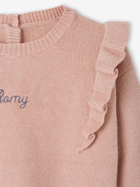 Ensemble bébé tricot pull + legging rose poudré 10 - vertbaudet enfant 