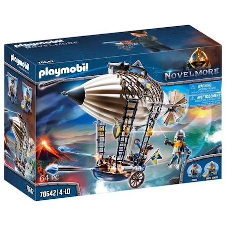 PLAYMOBIL - 70642 - Novelmore - Aérostat de Dario - Dirigeable rigide avec canons intégrés MARRON 1 - vertbaudet enfant 