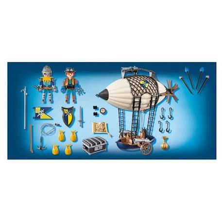 PLAYMOBIL - 70642 - Novelmore - Aérostat de Dario - Dirigeable rigide avec canons intégrés MARRON 5 - vertbaudet enfant 