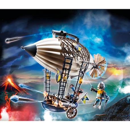 PLAYMOBIL - 70642 - Novelmore - Aérostat de Dario - Dirigeable rigide avec canons intégrés MARRON 2 - vertbaudet enfant 