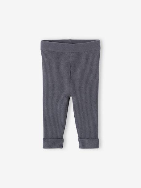 Ensemble mixte en tricot gilet et pantalon bébé blanc+gris ardoise+gris clair chiné 11 - vertbaudet enfant 