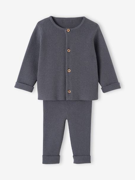 Ensemble mixte en tricot gilet et pantalon bébé  - vertbaudet enfant