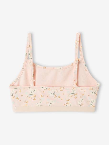 Lot de 2 brassières fille flowers rose poudré 4 - vertbaudet enfant 