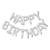 Ballon Mylar Happy Birthday argent GRIS 1 - vertbaudet enfant 