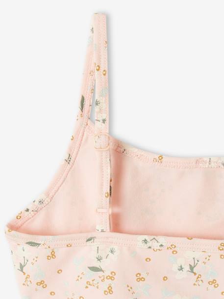 Lot de 2 brassières fille flowers rose poudré 6 - vertbaudet enfant 