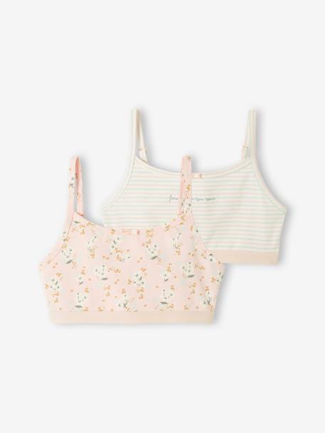 Fille-Lot de 2 brassières fille flowers