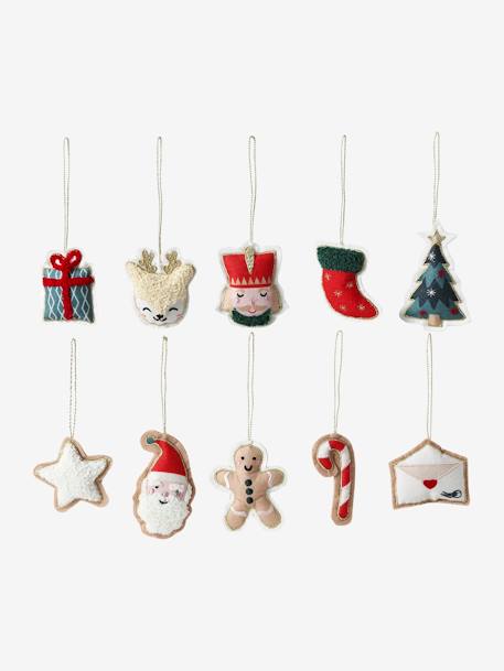 Lot de 10 décorations de Noël en feutrine à suspendre Casse-Noisette rouge 2 - vertbaudet enfant 