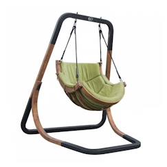 Chaise suspendue sur pied en bois AXI Capri - Vert - Design - Pour jardin  - vertbaudet enfant