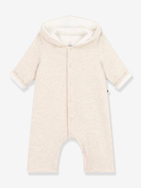 Bébé-Salopette, combinaison-Combinaison longue ouatinée à capuche en coton bébé PETIT BATEAU