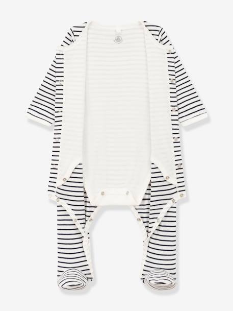 Bodyjama PETIT BATEAU blanc imprimé 4 - vertbaudet enfant 