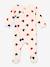 Pyjama cœur bébé en coton PETIT BATEAU beige imprimé 1 - vertbaudet enfant 