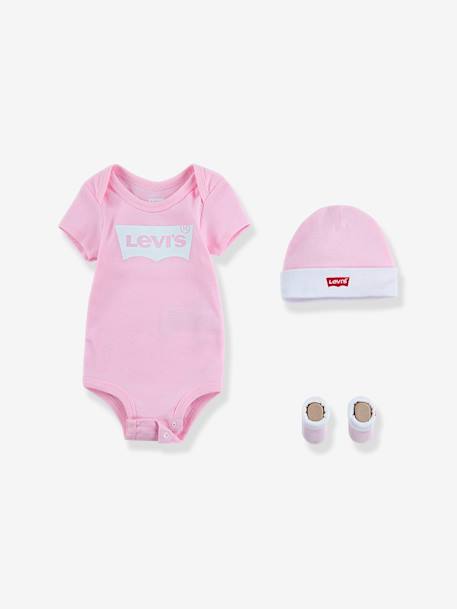 Ensemble 3 pièces bébé Batwin de Levi's® blanc+rose 6 - vertbaudet enfant 