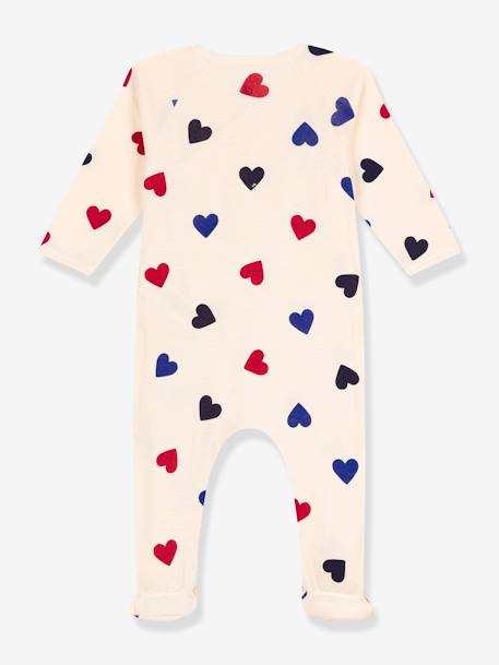 Pyjama cœur bébé en coton PETIT BATEAU beige imprimé 2 - vertbaudet enfant 