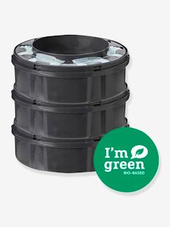 -Lot de 3 recharges pour poubelles à couches Tec et Twist & Click TOMMEE TIPPEE Sangenic en plastique recyclé