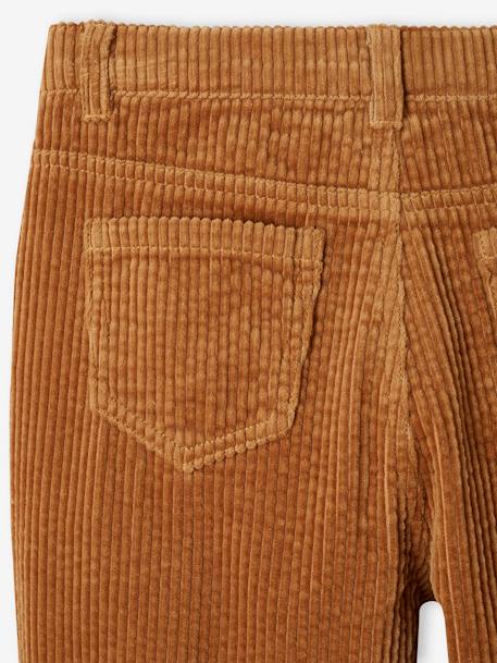 Pantalon velours Mom MorphologiK fille Tour de hanches LARGE camel 5 - vertbaudet enfant 