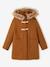 Duffle-coat à capuche en drap de laine fille fermé par brandebourgs camel 2 - vertbaudet enfant 