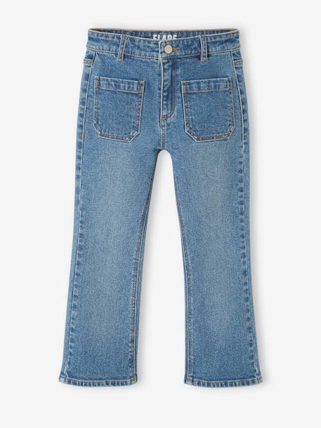 Jean flare 7/8ème fille bleu jean+stone 7 - vertbaudet enfant 