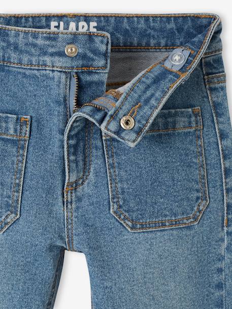 Jean flare 7/8ème fille bleu jean+stone 9 - vertbaudet enfant 