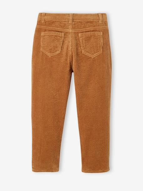 Pantalon velours Mom MorphologiK fille Tour de hanches LARGE camel 2 - vertbaudet enfant 