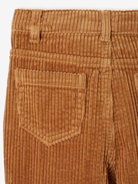 Pantalon velours Mom MorphologiK fille tour de hanches FIN camel 7 - vertbaudet enfant 