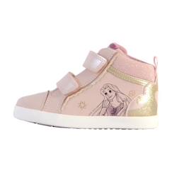 Chaussures-Basket enfant Geox Kilwi - Marque GEOX - Hautes - Cuir - LT Rose - Scratch