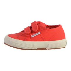 Chaussures-Chaussures fille 23-38-Baskets, tennis-Basket enfant SUPERGA - Cotjstrap Classic - Rouge - Scratch