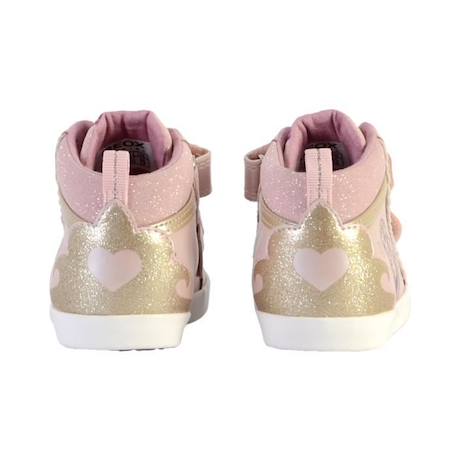 Basket enfant Geox Kilwi - Marque GEOX - Hautes - Cuir - LT Rose - Scratch ROSE 4 - vertbaudet enfant 