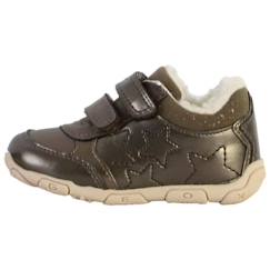 Chaussures-Chaussures fille 23-38-Basket Cuir Enfant Geox Balu - Gris - Scratch - GEOX - Plat