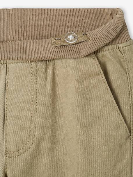 Pantalon cargo droit MorphologiK facile à enfiler garçon Tour de hanches FIN bronze+gris ardoise 4 - vertbaudet enfant 