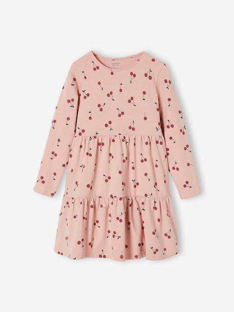 Ensemble robe et cardigan à volants fille caramel+rose poudré 7 - vertbaudet enfant 