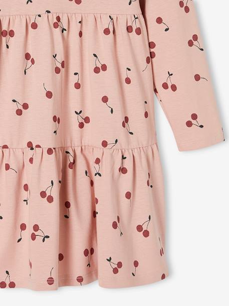 Ensemble robe et cardigan à volants fille caramel+rose poudré 10 - vertbaudet enfant 