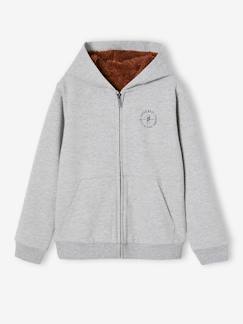 -Sweat zippé doublé sherpa garçon