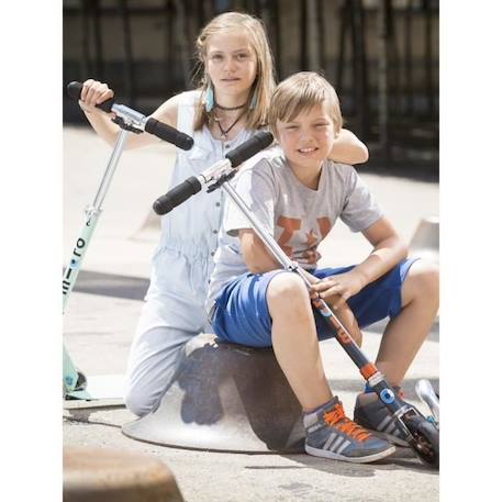 Trottinette pliable - MICRO - Speed+ - Roues absorbant les chocs - Planche large au revêtement agrippant BLANC 4 - vertbaudet enfant 