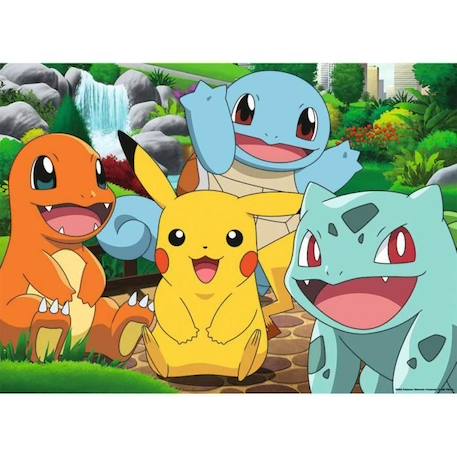 Puzzle 60 pièces - Nathan - Les Pokémon au parc - Blanc/Bleu - A partir de 6 ans - Garantie 2 ans BLANC 1 - vertbaudet enfant 