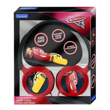 Casque stéréo enfant LEXIBOOK - CARS - pliable et ajustable - Rouge - A partir de 5 ans ROUGE 5 - vertbaudet enfant 