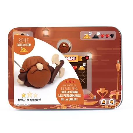 Coffret FIMO - Boîte en métal Collector - Nain BEIGE 1 - vertbaudet enfant 